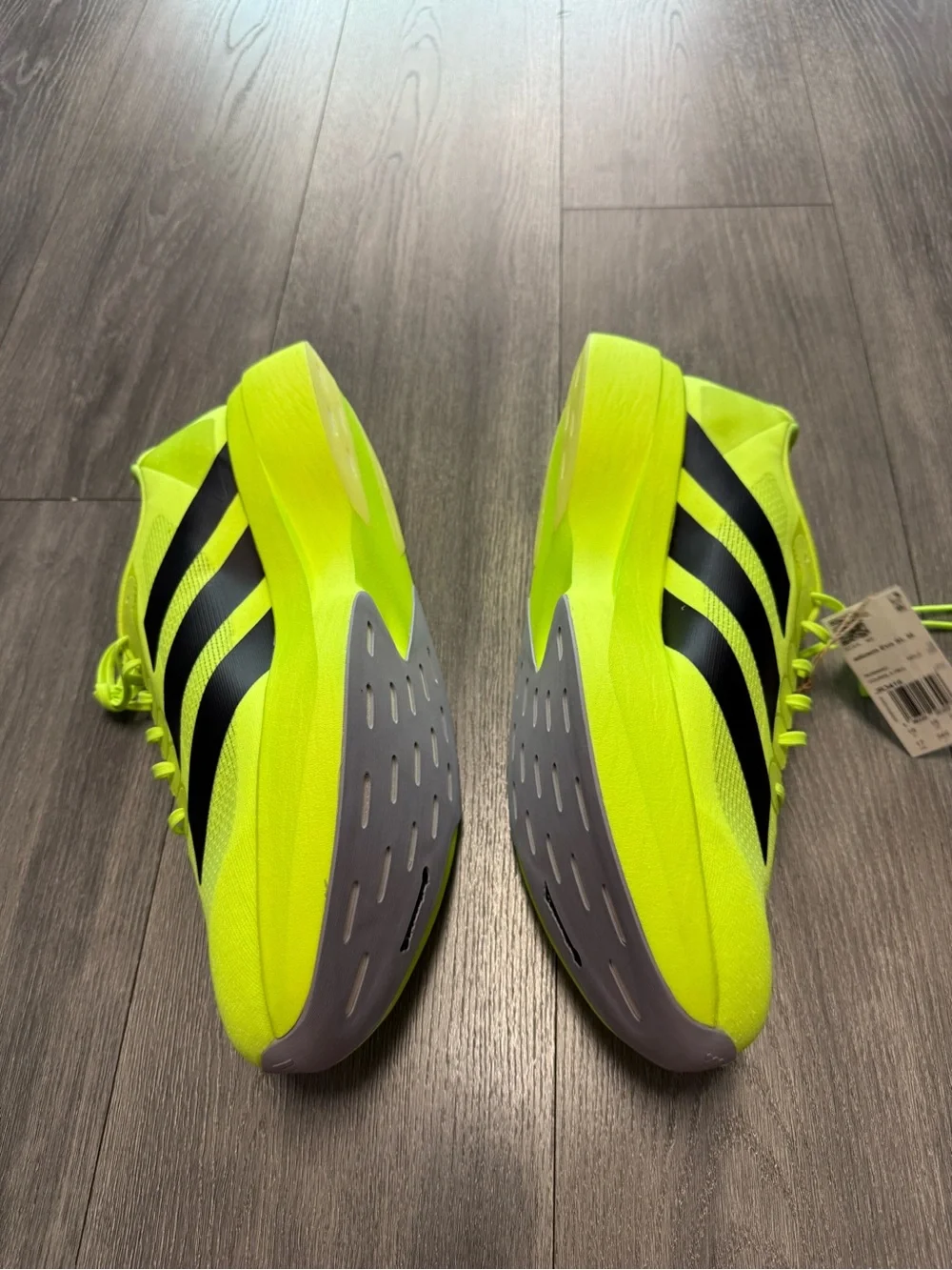Adidas Adizero Evo SL Running Shoes Lucid Lemon Core Black Men’s Sz 17 JR3416